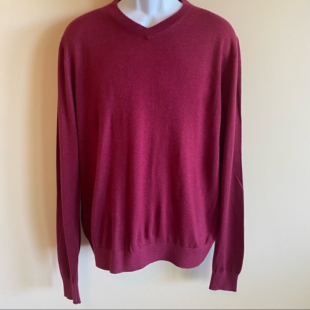 Johnston & Murphy Silk Pullover Sweater Large
